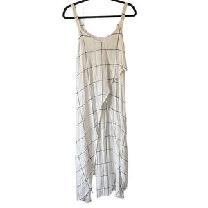 Leith high low open front sleeveless tunic top size small